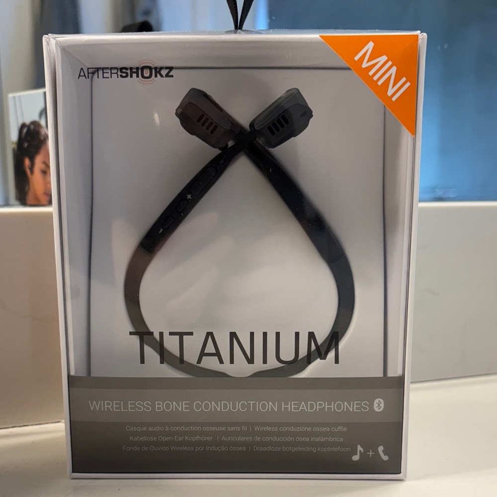 Aftershokz Titanium Wireless Bone Conduction Headphones - Black